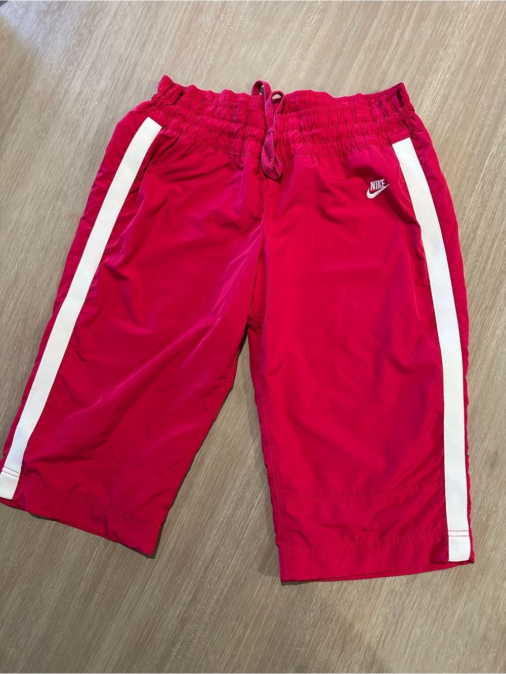 Vintage Nike Women’s M Red White Athletic Running Shorts 16” Inseam Retro